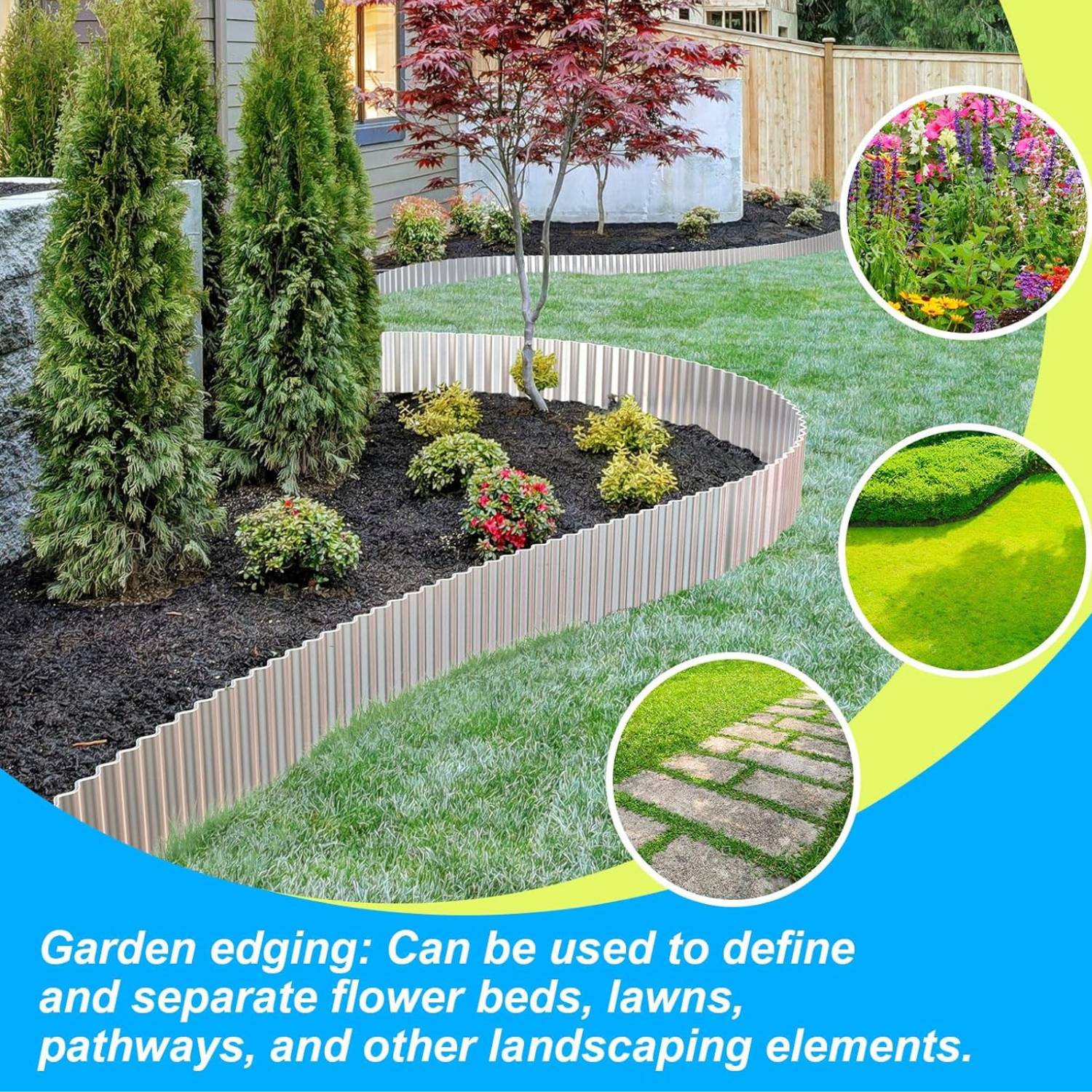 Corrugated metal garden edging: image 4