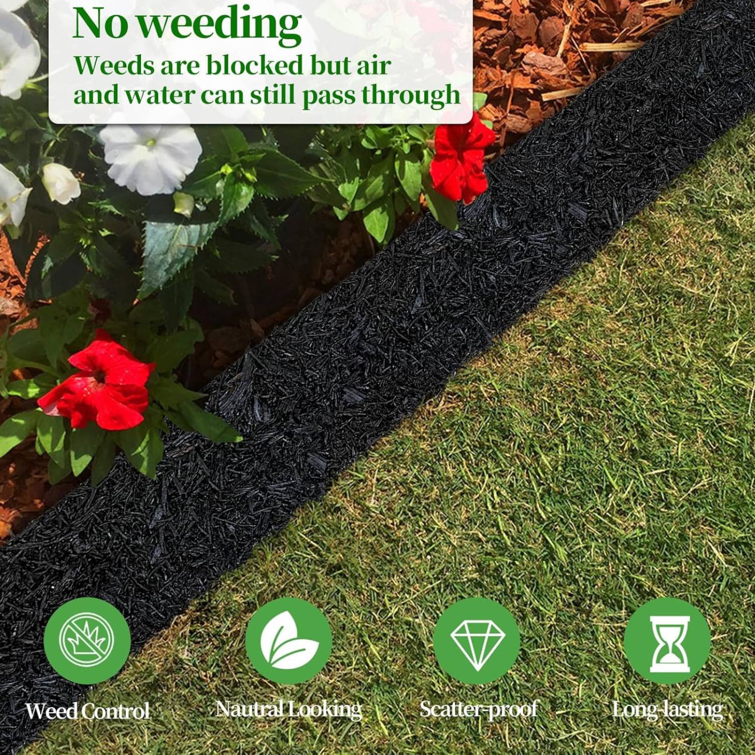 Rubber mulch bed edging: image 8