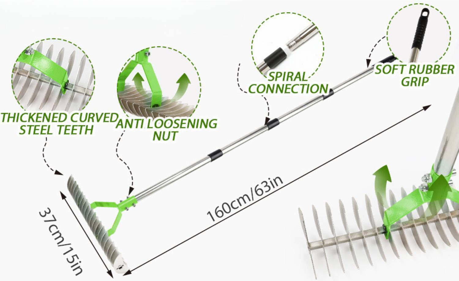Grass dethatcher rake: image 8