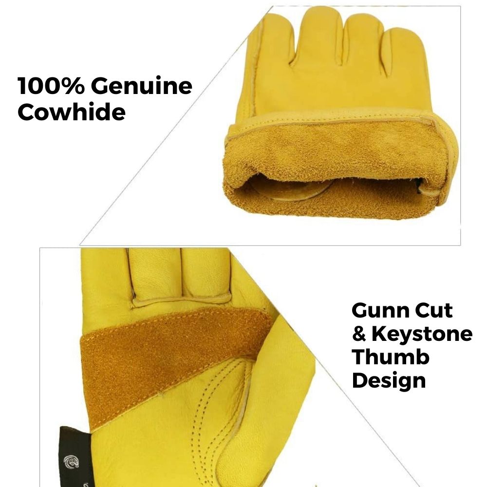 Leather gardening gloves: image 4
