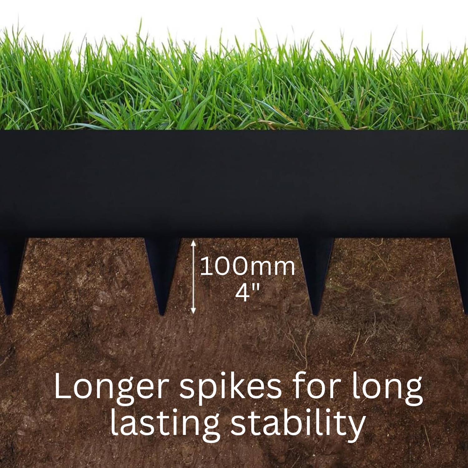 Black steel garden edging