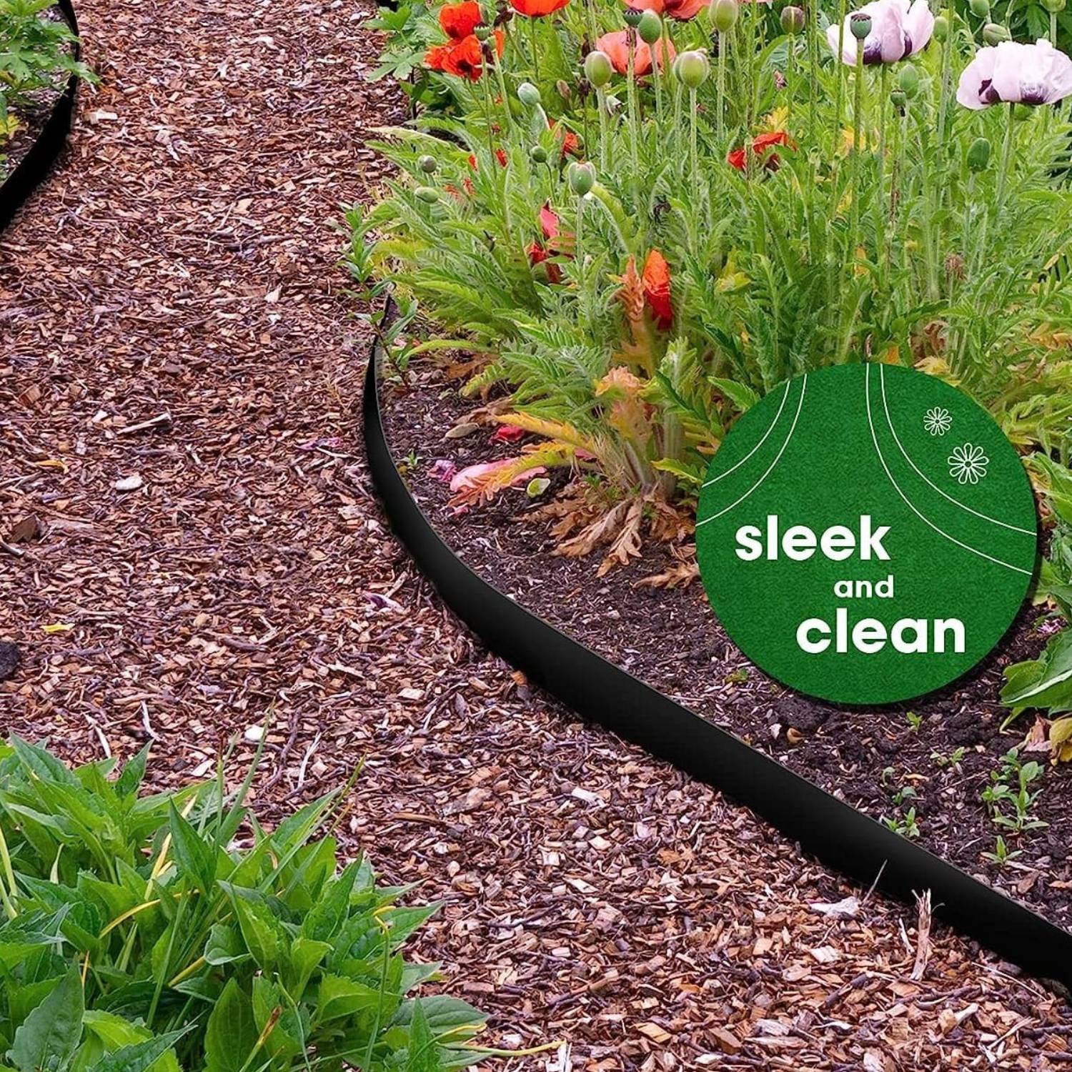 Black steel garden edging: image 4